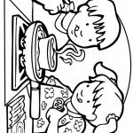 דף צביעה ילדים מבשלים