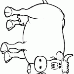 דף צביעה פרה 6