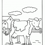 דף צביעה פרה 3