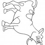 דף צביעה פרה 2