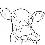 דף צביעה פרה 10