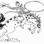 דף צביעה קאובוי בדהירה אמיצה