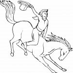 דף צביעה קאובואית בדהירה אמיצה