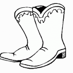 דף צביעה מגפי קאובוי 4