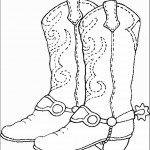 דף צביעה מגפי קאובוי 2