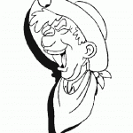 דף צביעה קאובוי פורץ בצחוק