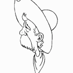 דף צביעה פני קאובוי קשיש