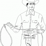 דף צביעה קאובוי 2