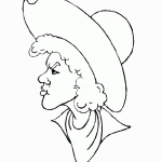 דף צביעה ראש קאובוי