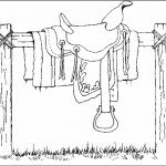 דף צביעה ציוד קאובוי תלוי ליבוש