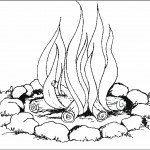 דף צביעה מדורה במחנה הבוקרים