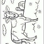 דף צביעה פרה 14