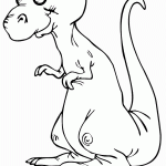 דף צביעה דינוזאור חמוש במשקפיים