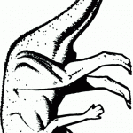 דף צביעה אימא ובייבי דינוזאור