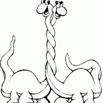 דף צביעה שני דינוזאורים שהסתבכו