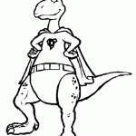 דף צביעה דינוזאור גיבור-על