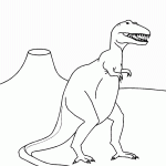 דף צביעה דינוזאור 4