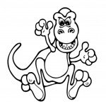 דף צביעה דינוזאור 1