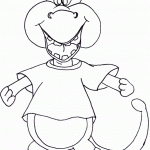 דינוזאור עם חיוך מפה לאוזן