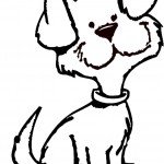 דף צביעה כלב חייכן
