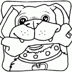 דף צביעה כלב אוכל עצם