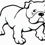 דף צביעה כלב בולדוג
