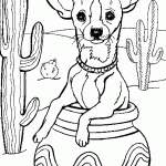 דף צביעה כלב פינצ'ר