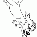 דף צביעה כלב תופס דסקית