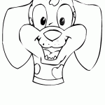 דף צביעה פני כלב