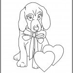דף צביעה כלב מאוהב