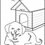 דף צביעה ליד מלונתו