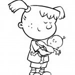 דף צביעה בובה 34