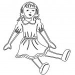 דף צביעה בובה 28