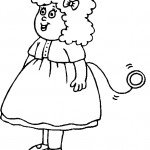 דף צביעה בובה 27