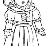 דף צביעה בובה 23