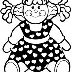 דף צביעה בובה 22