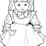 דף צביעה בובה 21