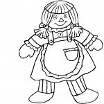 דף צביעה בובה 20