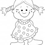 דף צביעה בובה 18