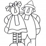 דף צביעה בובה 15