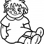 דף צביעה בובה 13