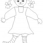 דף צביעה בובה 10