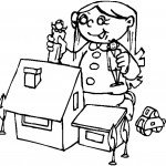 דף צביעה בובה 9