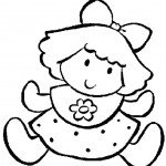 דף צביעה בובה 8