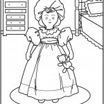 דף צביעה בובה 1