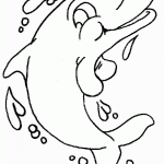 דף צביעה דולפין 10