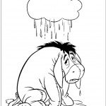 דף צביעה גשם יורד על החמור דף צביעה גשם יורד על החמור