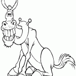 דף צביעה חמור עם שיניים ענקיות דף צביעה חמור עם שיניים ענקיות