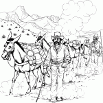 דף צביעה שיירת חמורים במדבר דף צביעה שיירת חמורים במדבר