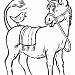 דף צביעה ציפור מצייצת על גב החמור דף צביעה ציפור מצייצת על גב החמור